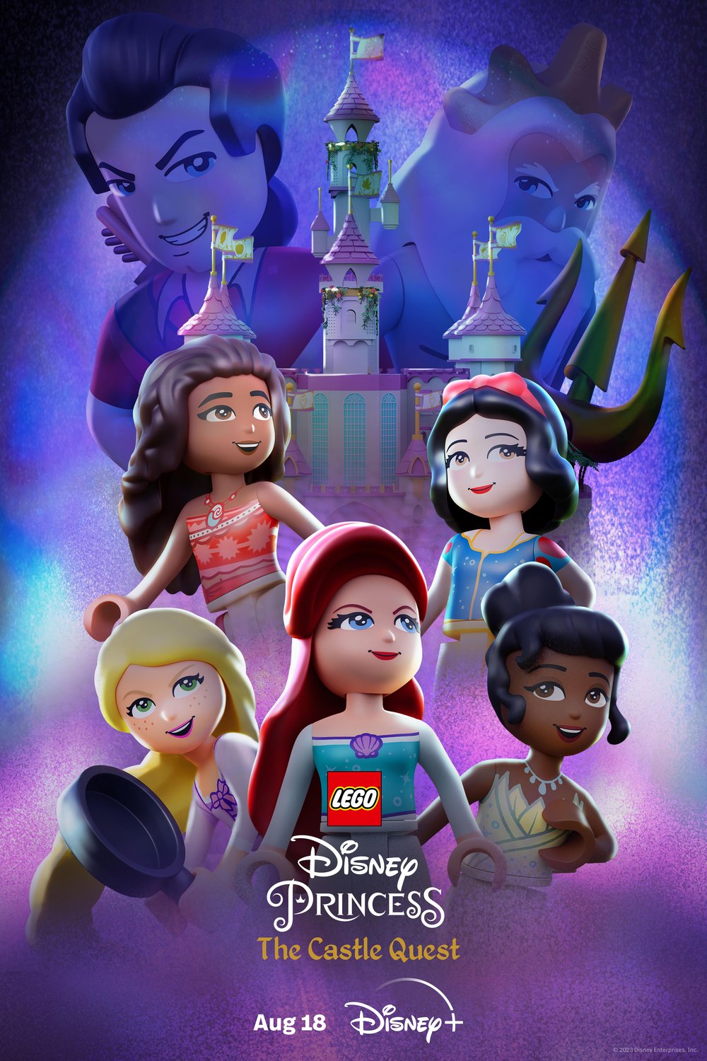 L'affiche du film LEGO Disney Princess: The Castle Quest [2023]