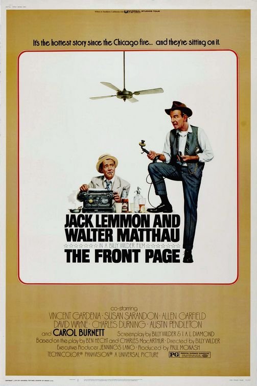 L'affiche du film The Front Page