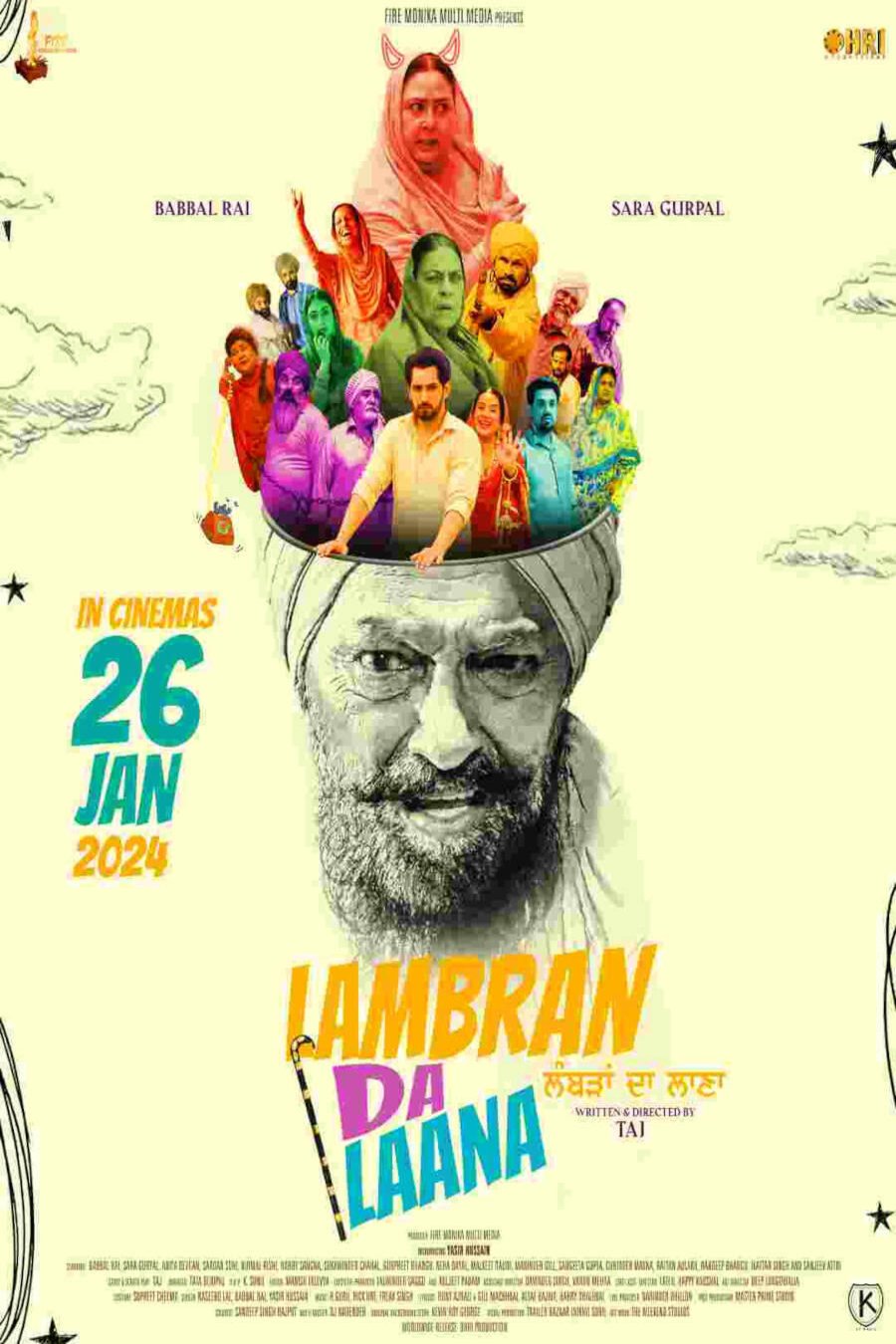 L'affiche originale du film Lambran da Laana en Penjabi
