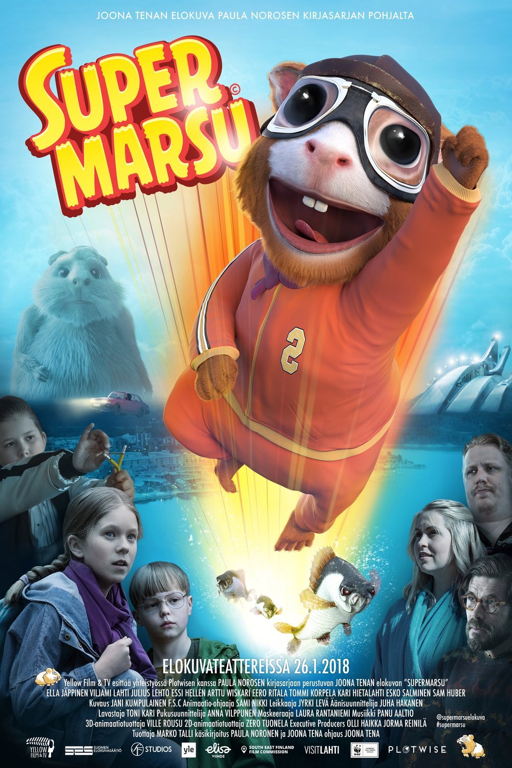 Finnish poster of the movie Supermarsu